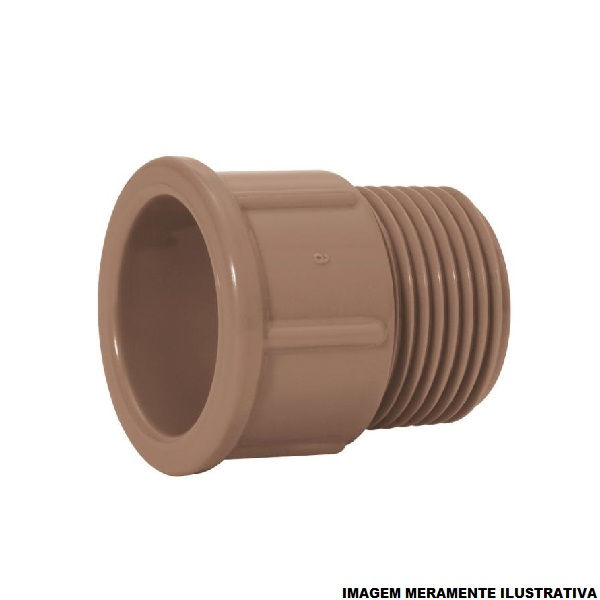 Adaptador PVC Soldável Curto Bolsa e Rosca 25 mmX3/4" Classe 15 Marrom Água Fria