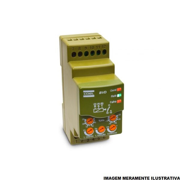 Relé Supervisão Relé Supervisão Sobre Tensão Trifásico 220VCA 1NA+1NF 50/60 Hz