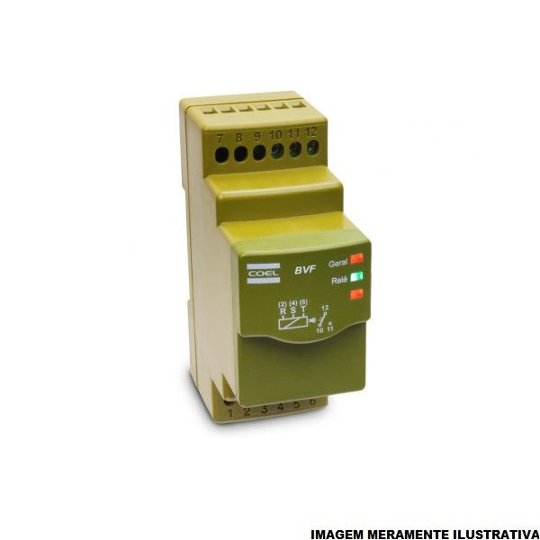 Relé Falta de Fase Relé Falta de Fase BVF1-P 220/380/440VCA 1 Contato Reversível (NAF) 50/60 Hz sem Neutro