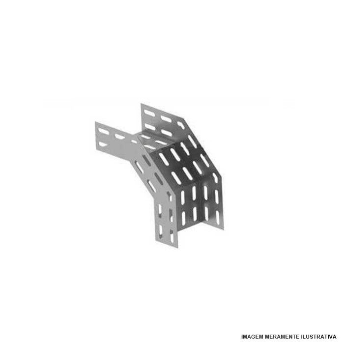 Curva 90G Vertical Perfurada Galvanizada Eletrolítica Externa para Eletrocalha 500x150 mm