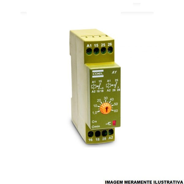 Relé Tempo Relé Tempo Estrela/Triângulo AY 0,5-30S 94-242VCA 2 Contatos Reversíveis (NAF) 50/60 Hz