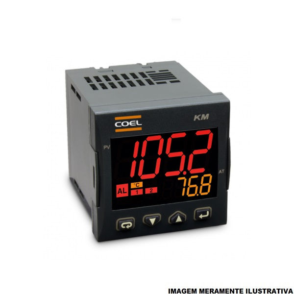 Controlador Temperatura Digital J,k,s,r,t / PT100 0A 50G 100-240VCA/CC 48x48 mm com 1 Saída SSR e 1 Saída Relé com Display LED com 4 Dígitos