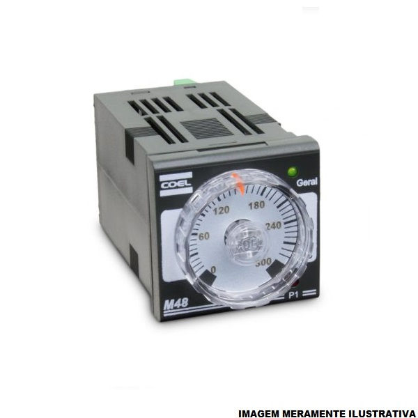 Controlador Temperatura Analógico J 0A 300G 24-240VCA/VCC 48x48 mm Bornes com Parafusos