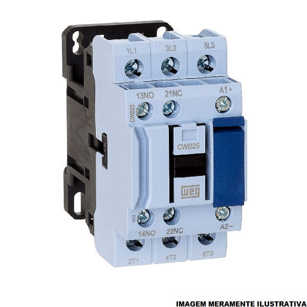 Contator Principal Tripolar 25A 1NA+1NF 24VCA 50/60 Hz CWB25 Conexão para Parafuso