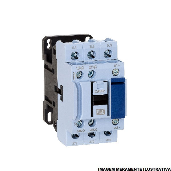 Contator Principal Tripolar 32A 1NA+1NF 24VCA 50/60 Hz CWB32 Conexão para Parafuso