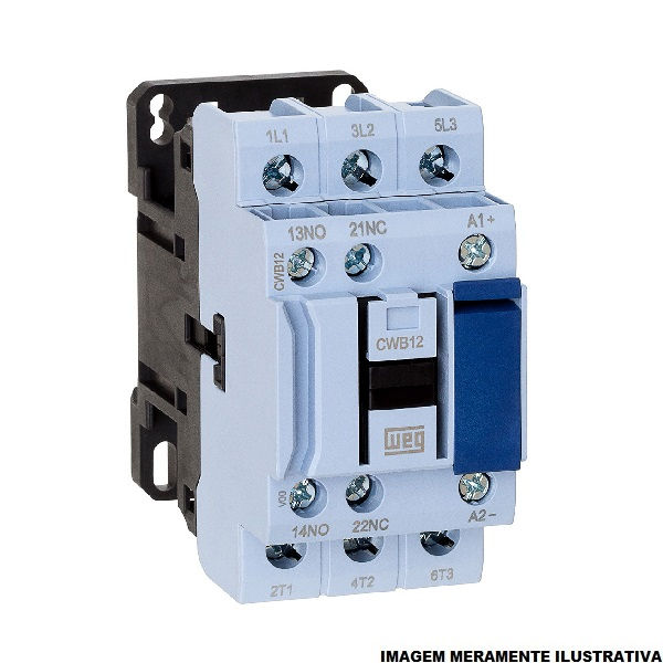 Contator Principal Tripolar 12A 1NA+1NF 380VCA 50/60 Hz CWB12 Conexão para Parafuso