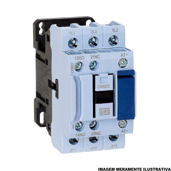 Contator Principal Tripolar 25A 1NA+1NF 380VCA 50/60 Hz CWB25 Conexão para Parafuso