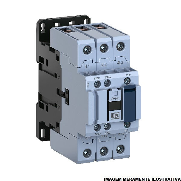 Contator Principal Tripolar 40A 1NA+1NF 24VCC CWB40 Conexão para Parafuso
