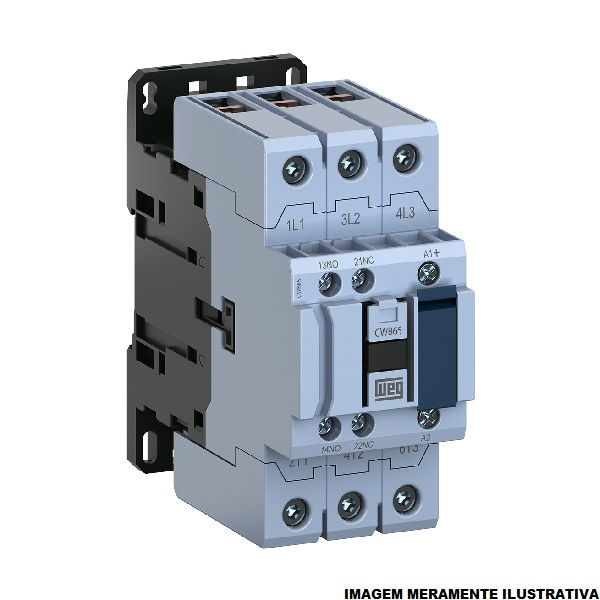 Contator Principal Tripolar 65A 1NA+1NF 24VCC CWB65 Conexão para Parafuso