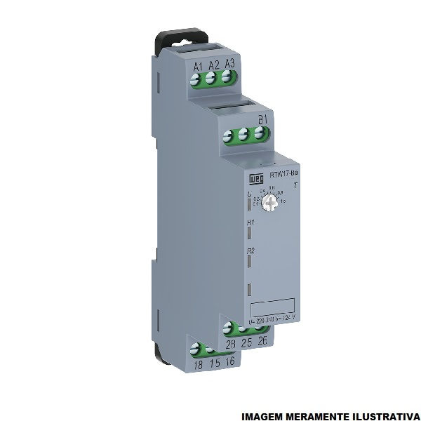 Relé Tempo Relé Tempo com Retardo Desenergização RTW17 6-60S 220VCA 1 Contato Reversível (NAF) 50/60 Hz