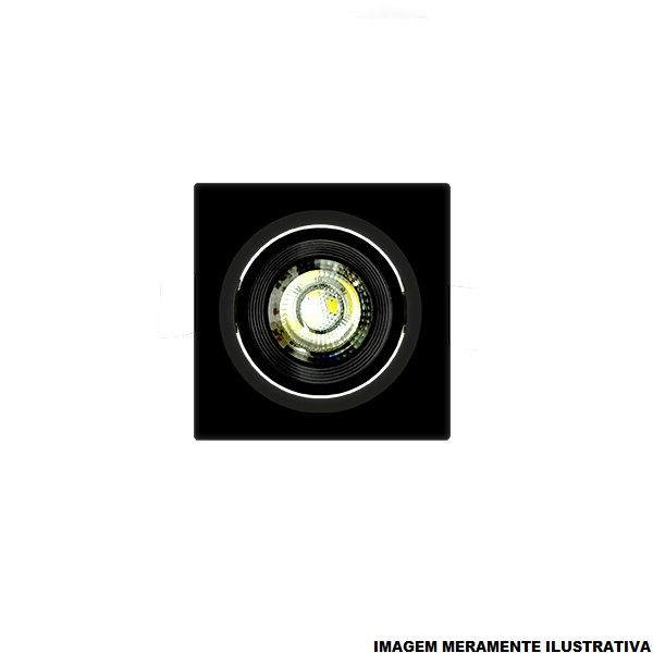 Spot Led Embutir Quadrado Direcionável 3W PVC Alltop 3000K 240 lm Bivolt Preto MR11 15.000H