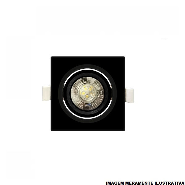 Spot Led Embutir Quadrado Direcionável 10W PVC Alltop 6500K 800 lm Bivolt Preto PAR30 15.000H