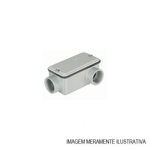 Condulete Alumínio Tipo LL 3/4" com Rosca BSP com Tampa Cega sem Vedação sem Pintura