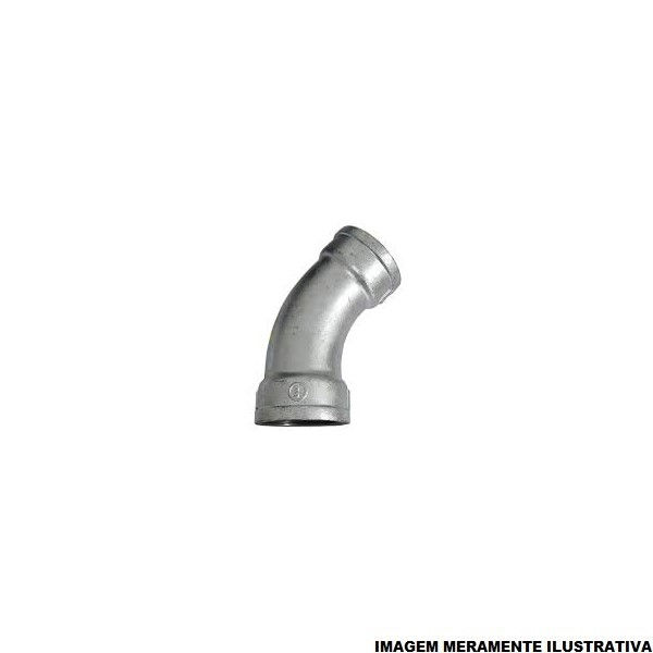 Curva Galvanizado a Fogo 45G F/F 4" BSP