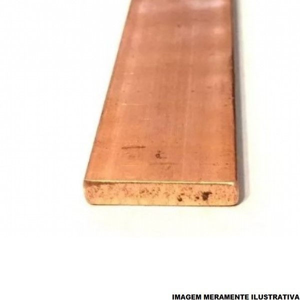 Barra Chata Cobre Retangular 2"X3/16" 50,80x4,76 mm 2,152 kg para Metro Aprox. 562A