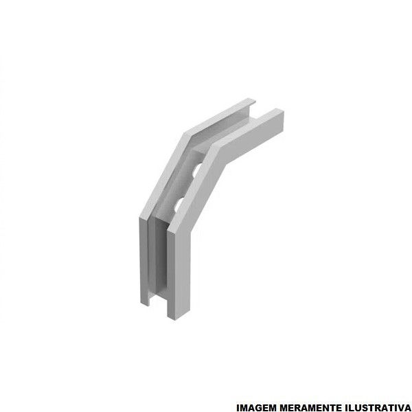 Curva 90G Vertical Perfurada INOX Externa para Eletrocalha 200x100 mm