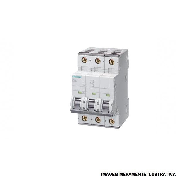 Disjuntor Termomagnético Fixo Tripolar 5SY4 C 8A 25 KA/10 KA 220/380VCA DIN