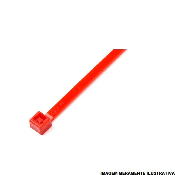Abraçadeira Abraçadeira NYLON Amarração 100x2,50 mm Vermelha 22 mm