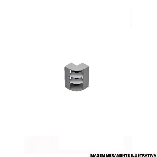 Curva Alumínio Vertical 90G para Canaleta Dutotec 25 mm Cinza Standard