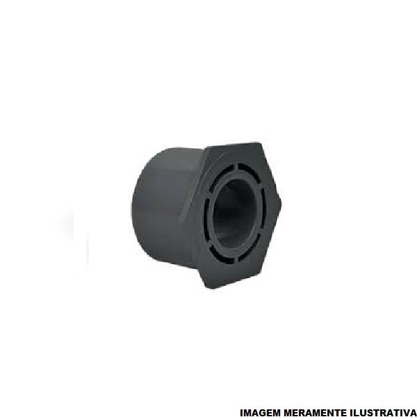 Bucha PVC Redução Ponta/Bolsa 2"X1" SCH80 Cinza Industrial