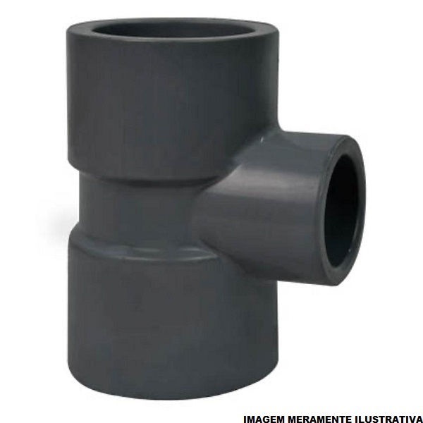 Te PVC Soldável 4" SCH80 Cinza Industrial