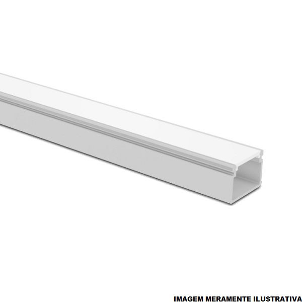 Perfil Sobrepor Vertex 20 Alumínio Branco 14x20x3000 mm para Fita LED