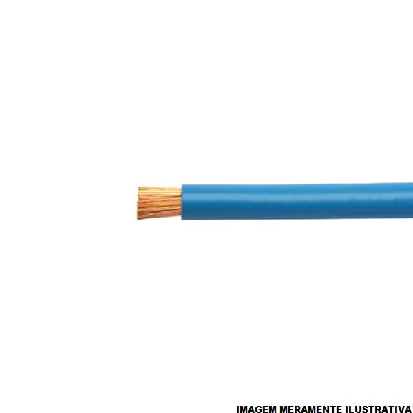 Cabo Cobre Isolado PVC 70G 750V 1x 10,00 mm² ATOX FLEX Azul NBR 13248 Classe 5.