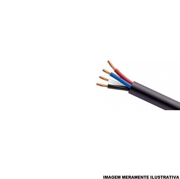 Cabo Cobre Isolado HEPR 90G 0,6/1 kV 4x 16,00 mm² NAX FLEX Preto NBR 7286 Classe 5