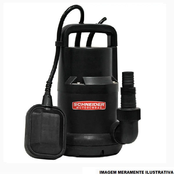 Motobomba Centrífuga Monofásica 0,5 CV LUP-05 220VCA Submersível Portátil Preta