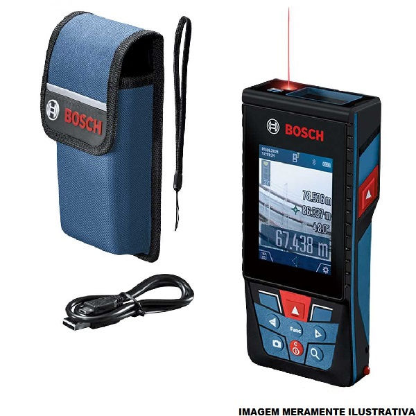 Trena Laser 0,08-150,0 M GLM 150-27 C com Bateria Lítio 3,6VCC Professional Bluetooth com Cabo USB