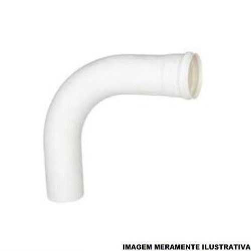 Curva PVC 90G Longa 75 mm Classe 8 Branca Esgoto