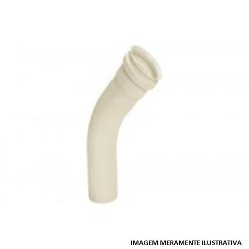 Curva PVC 45G Longa 75 mm Classe 8 Branca Esgoto