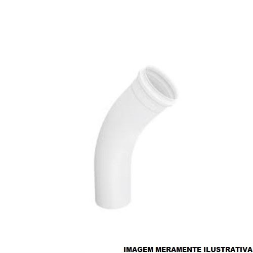 Curva PVC 45G Longa 250 mm Classe 8 Branca Esgoto