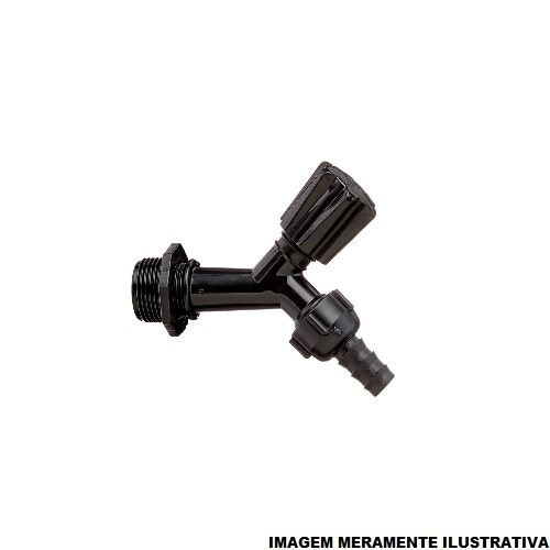 Torneira Jardim PVC 3/4" Preta
