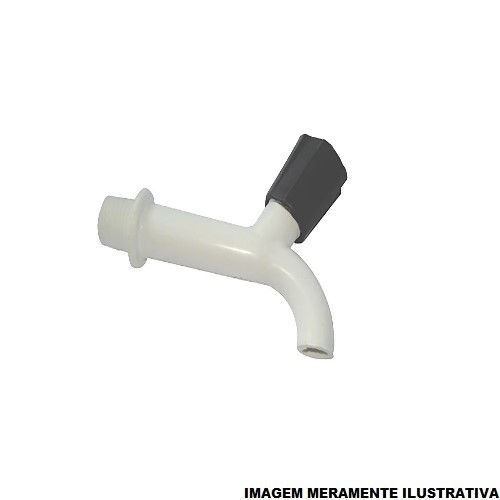 Torneira PVC para Tanque 150 mm 1/2" e 3/4" Branca