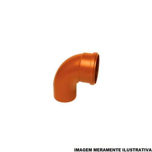 Joelho PVC 90G 250 mm Coletor Laranja Esgoto/Água Pluvial Colefort - Celfort - Novafort