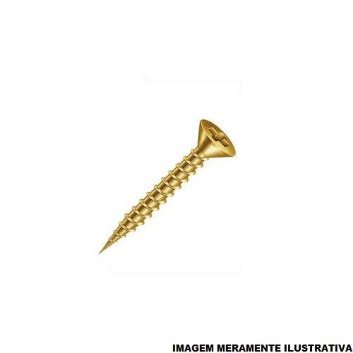 Parafuso Philips Cabeça Chata Bicromatizado M5x100 mm para Madeira