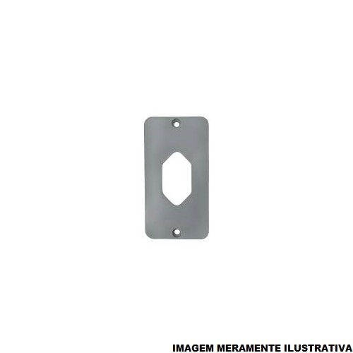Tampa PVC para 1 Tomada Hexagonal Vertical para Condulete Cinza 1/2"-3/4" Fixação com Parafuso