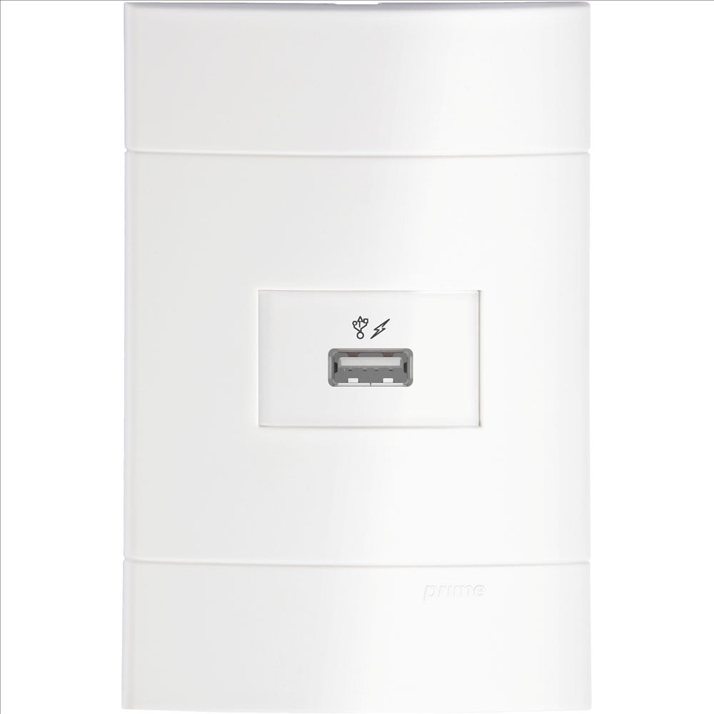 Placa PVC para 1 Módulo 4x2 Branca Lunare