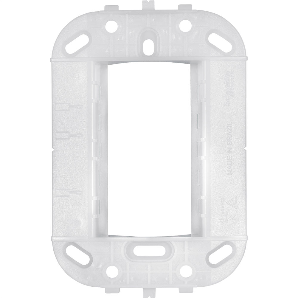 Suporte 3 Módulos para Placa PVC 4x2 Branco Decor/Lunare