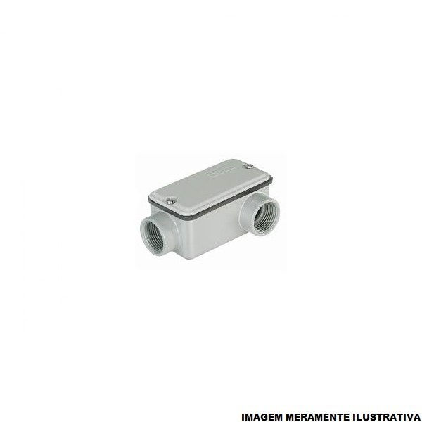 Condulete Alumínio Tipo LL 3/4" com Rosca BSP com Tampa Cega com Vedação sem Pintura