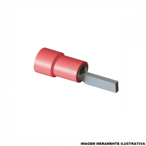 Terminal Cobre Estanhado a Compressão Pino Pre-Isolado 35,00 mm² Vermelho