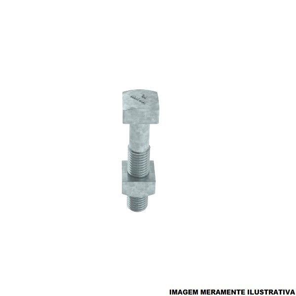 Parafuso Máquina Cabeça Quadrada Galvanizado a Fogo M20x650 mm com 1 Porca