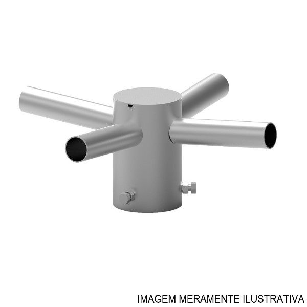 Suporte Reto para 4 Luminárias Galvanizado Eletrolítico 220 mm