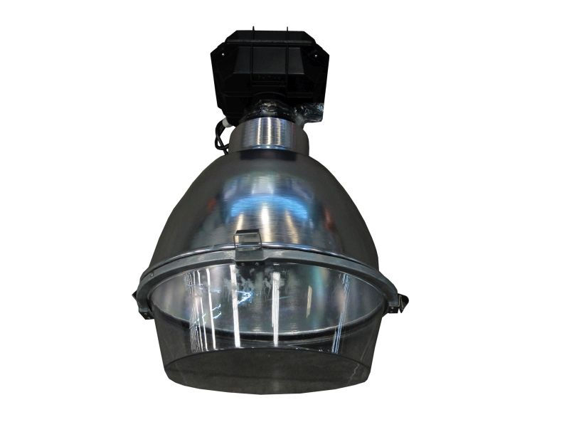 Luminária Industrial Pendente 1x400W Alumínio com Difusor Vidro 220-240VCA com Alojamento Completa