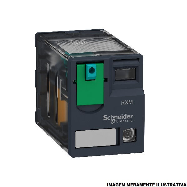 Relé Miniatura Relé Miniatura RXM 10A 24VCC 3 Contatos Reversíveis com LED