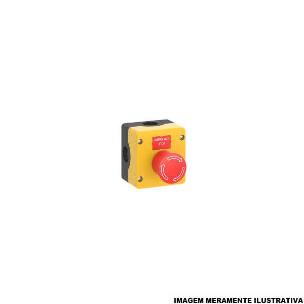 Caixa Botoeira Sobrepor Vazia PVC com 1 Furo 22 mm Amarelo IP66