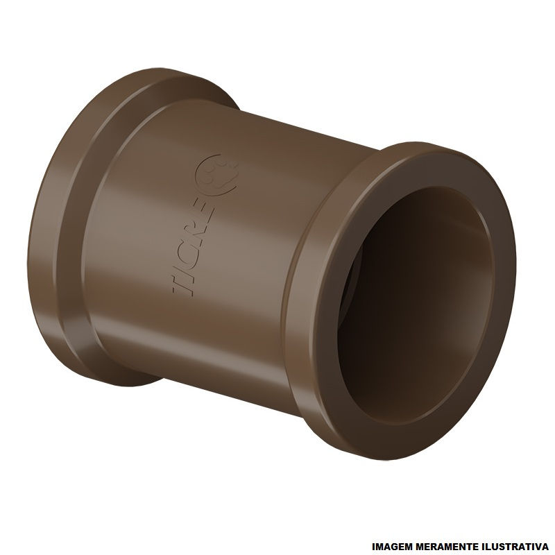 Luva PVC Soldável 85 mm Classe 15 Marrom Água Fria