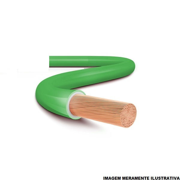 Cabo Cobre Isolado HEPR 90G 0,6/1 kV 1x 4,00 mm² NAX FLEX Verde NBR 7286 Classe 5 Rolo com 100 M