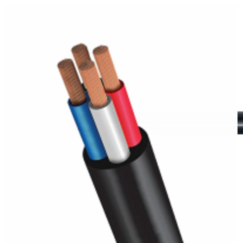 Cabo Cobre Isolado HEPR 90G 0,6/1 kV 5x 2,50 mm² NAX FLEX Preto NBR 7286 Classe 5 (Vias Coloridas)